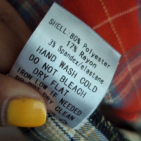 Akira Mixed Media Plaid Rushed Waist Button Front Dress Sz SMALL - Picture 5 of 7